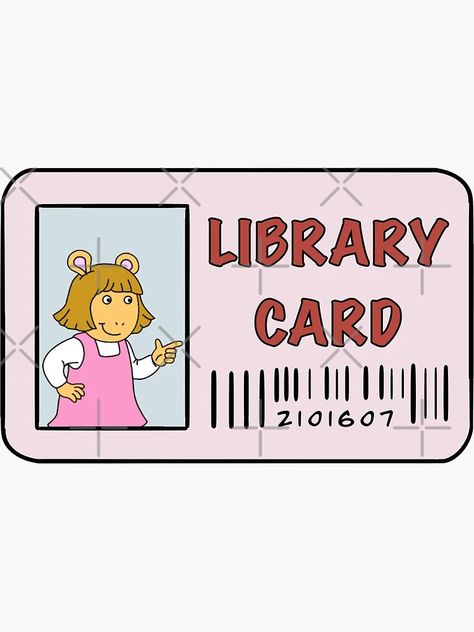 "DW Library Card" Sticker for Sale by halz-sticker | Redbubble Library Card Aesthetic, 2025 Goal, Card Aesthetic, Goal Board, Kindle Case, Library Card, Create Art, Creating Art, Card Design