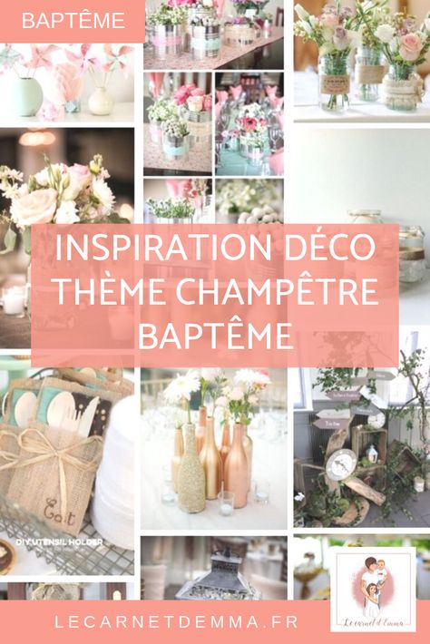 Inspiration déco thème champêtre pour un baptême mais également pour un mariage ou autres évènements familiales. Couleur gold, rose, vert pastel avec du bois et du tulles. Theme Bapteme, Deco Champetre, Garden Party, Gold Rose, Wedding Events, Lily, Baby Shower, Table Decorations