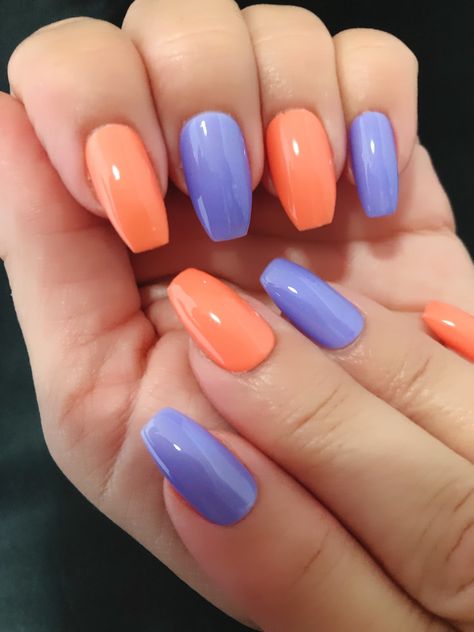 Purple And Orange Nails, Lavender Nail Polish, Bright Summer Acrylic Nails, Lavender Nails, Vegan Nail Polish, Purple And Orange, Summer Acrylic Nails, Nails Summer, Summer Nails Colors