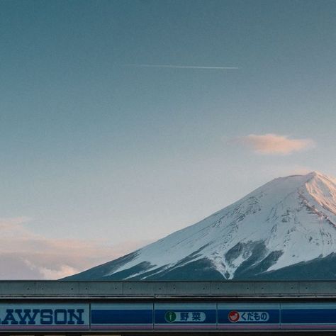 View of Mount Fuji from famous Lawson outside of Kawaguchiko Station Photography Words, Trading Post, Mount Fuji, Tron, The Outsiders, Photography, Quick Saves