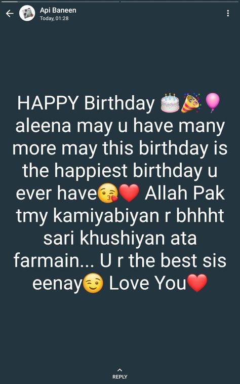 Whatsapp Birthday Wishes Chat For Friend, Birthday Wishes Chat, Birthday Wishes For Cousin Sister, Happy Birthday Wishes Cousin, Aaliya Bhatt, Birthday Msg, Happy Birthday Bestie Quotes, Birthday Greetings For Sister, Unique Birthday Wishes