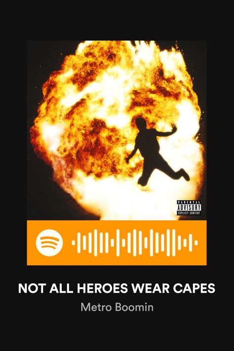 spotify code for not all heroes wear capes by metro boomin ♡ Spotify Codes, Not All Heroes Wear Capes, Metro Boomin, Spotify Code, All Hero, Coding, Songs, How To Wear, Quick Saves