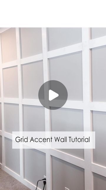 Kerry & Brenda | DIY besties on Instagram: "Grid board and batten accent wall tutorial coming at you! We used 1x4” primed finger joint boards. This online calculator makes is so easy to figure out the measurements for all the cuts! So accurate!   Now moving on to wood filling all the nail holes, all the seams and then caulking and painting. Stay tuned! Cheers! 🥂 #accentwall #boardandbatten #diyproject" 1x4 Board And Batten, Grid Board And Batten Wall, Square Board And Batten Wall, Square Accent Wall, Grid Accent Wall, Batten Board Walls, Accent Wall Tutorial, Board And Batten Accent Wall, Batten Accent Wall