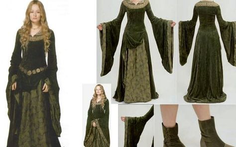 Eowyn Dress, Hobbit Costume, Medieval Wedding Dress, Lotr Costume, Medieval Gown, Medieval Wedding, Costume Patterns, Medieval Clothing, Medieval Dress