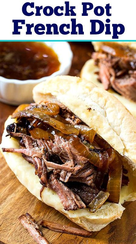 Crock Pot French Dip, French Dip Crock Pot, Spicy Southern Kitchen, Roast Beef Sandwich, Sandwich Bar, French Dip Sandwich, Southern Kitchen, French Dip, Crockpot Dishes