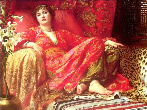 Passion - Sir Frank Dicksee Victorian Artwork, Frank Dicksee, Pre Raphaelite Art, John Everett Millais, Al Andalus, Painted Ladies, Pre Raphaelite, Paul Gauguin, Pierre Auguste Renoir