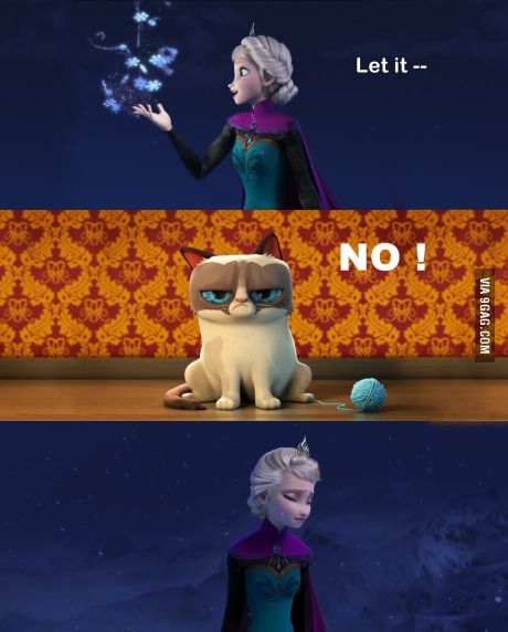 Grumpy Cat Disney, Frozen Memes, Funny Christmas Songs, Grumpy Cat Meme, Princess Funny, Grumpy Cat Quotes, Disney Princess Funny, Cat Humor, Funny Disney Memes