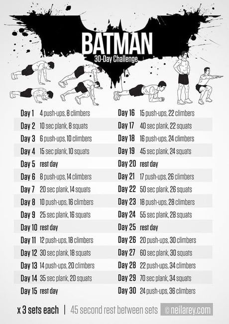 Batman workout challenge - 9GAG Batman Training, Batman Workout, Month Workout Challenge, Superhero Workout, 9gag Funny, 30 Day Fitness, I Am Batman, Workout Plan For Women, Makanan Diet