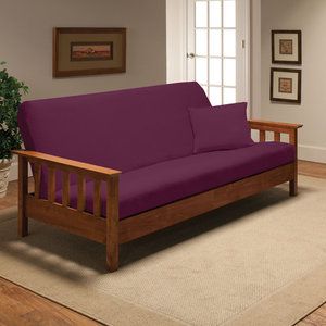 Madison Home Stretch Jersey Full Futon Cover in Purple Full Size Futon, Futon Decor, Futon Cover, Futon Slipcover, Futon Covers, Futon Mattress, Luxurious Bed, Futon Bed, Slipcovers For Chairs