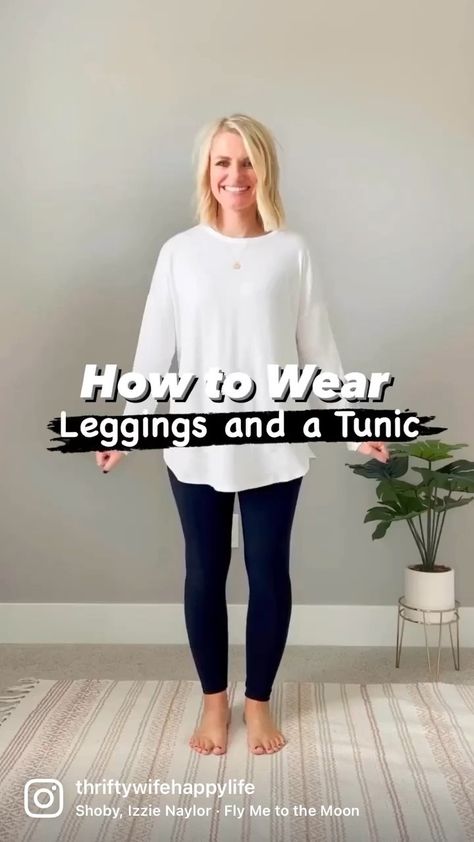 Long Sleeve Tunic Tops, Leggings With Tunics Outfit, Style Tunic Outfit, Over 50 Leggings Outfits, Leggings And T Shirt Outfit, Tunic Shirt Outfit, Tshirt And Leggings Outfit, Long Tunic Outfit, Tunic Outfit Winter