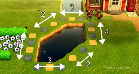 Diagonal Bridge Guide for Animal Crossing New Horizons - Her Busy Day Bridges Animal Crossing, Animal Crossing Bubbles, Animal Crossing Bridge Code, Acnh Bridge Guide, Acnh Bridge Size, Animal Crossing Bridge Ideas, Acnh Bridge Entrance, Diagonal Bridge Animal Crossing, Acnh Diagonal Bridge