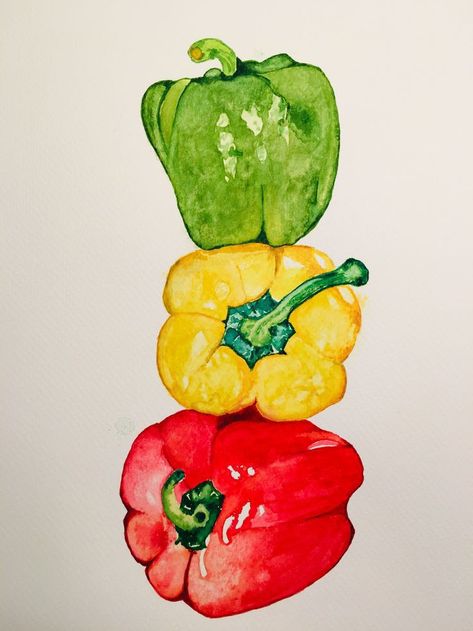 Colors Illustration, Watercolor Paintings For Beginners, Food Painting, Watercolor Sketchbook, Art Painting Gallery, Southwest Art, Plant Drawing, Watercolor Art Lessons, Botanical Drawings