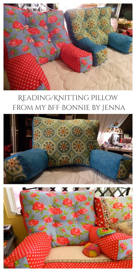 DIY Reading Pillow Free Sewing Pattern | Fabric Art DIY Pillow With Arms, Bed Rest Pillow, Backrest Pillows, Creative Pillows, Arm Pillow, Sewing Cushions, Bed Rest, Fabric Sewing Patterns, Reading Pillow