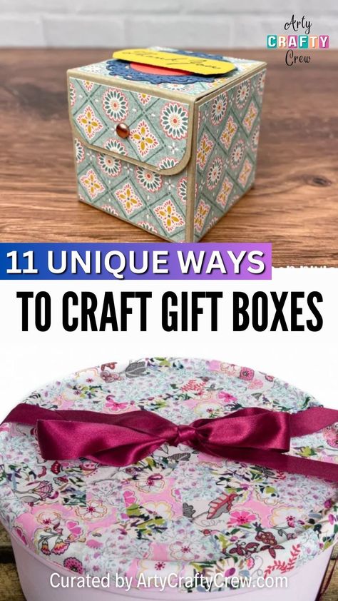 Check out these craft box ideas that are as functional as they are decorative, ensuring you're prepared for any occasion that comes your way. Handmade gift boxes curated by Arty Crafty Crew. Wish Box Ideas Diy, Decorated Boxes Ideas Diy Projects, Box Decoration Ideas Diy Creative, Decorate Boxes Ideas, Gift Box Decorating Ideas, Craft Box Ideas, Homemade Gift Boxes, Diy Favor Boxes, Handmade Gift Boxes