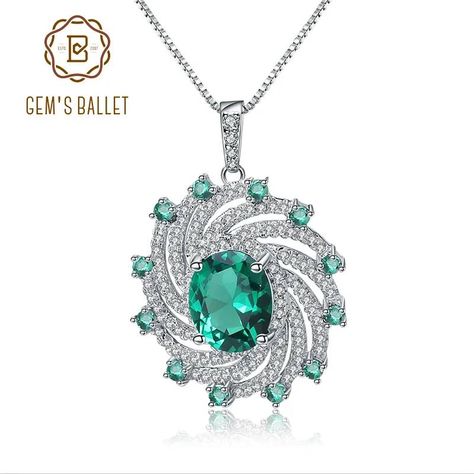 https://tjjewelryandgifts.com/products/gems-ballet-huge-luxury-nano-emerald-pendant-925-sterling-silver-vintage-sapphire-pendant-necklace-for-women-gift-fine-jewelry?utm_source=copyToPasteBoard&utm_medium=product-links&utm_content=web Stone Rings For Men, Sapphire Pendant Necklace, Sapphire Necklace Pendants, Vintage Sapphire, Emerald Pendant, Sapphire Pendant, Womens Necklaces, Gifts For Women, Rings For Men