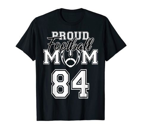 PRICES MAY VARY. Mothers and boy moms can be loud and proud this football season and show their spirit wear at the game. At the tailgate, in the stands, or as an alumni at your old school supporting your son at the game. This custom proud football mom personalized with your favorite player number is the perfect tee for this football season. Support your favorite youth, middle school, high school, college, or professional player. Complete with team spirit colors. Lightweight, Classic fit, Double- Family Football Shirts, Diy Bean Bag Chair, Football Shirt Designs, Custom Football, Bag Chair, Spirit Wear, Football Mom, Boy Mom, Football Season