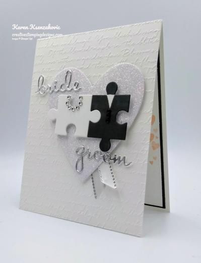 Stampin’ Up! Well Written Wedding Card – Creative Stamping Designs Scrapbook Wedding Cards, Wedding Cards Su, Wedding Card Craft Ideas, Creative Wedding Cards, Handmade Wedding Cards, Homemade Wedding Cards, Stampin Up Wedding Cards, Circle Cards, Memories Scrapbook