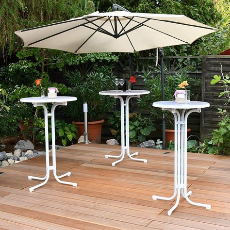 Plastic folding cocktail tables manufacturer|Wholesale cocktail tables price How To Make A Cocktail Table, Cocktail Tables Diy, Wedding Tables And Chairs, Eagles Tailgate, Backdrop Design Ideas, Event Decor Table, Diy Cocktail Table, Outdoor Pub Table, Outdoor Cocktail Party