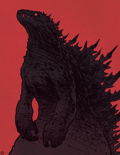 Gamera Kaiju Art, Godzilla Aesthetic, Godzilla Sketch, Godzilla Pfp, Gojira Art, Cute Godzilla, Godzilla Artwork, Creature Sketch, Godzilla Art