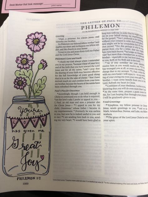 Philemon Bible Journaling, Bible Highlighting, Bible Cards, Journal Bible Quotes, Bible Journal Notebooks, Bible Journaling For Beginners, Bible Drawing, Bible Doodling, Bible Journal Notes