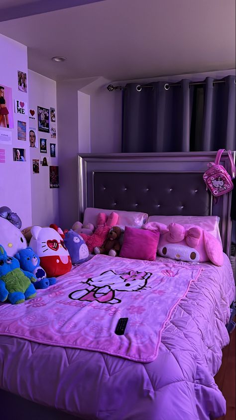 #hello kitty #bedroom #aestheticbedroom Hello Kitty Room, Kitty Room, Hello Kitty Room Decor, Hello Kitty Bedroom, Room Organization Bedroom, Luxury Room Bedroom, Hello Kitty Rooms, Chill Room, Pinterest Room Decor