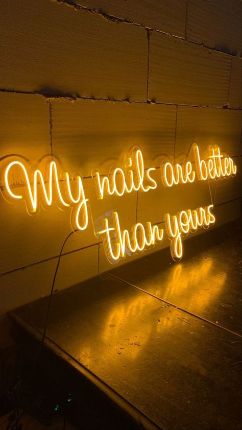 Nail Asthetic Pics Wallpaper, Led Light Quotes, Nail Asthetic Pics, Fondos Nails, Selfie Point, Ideas Decoracion Salon, Ig Nails, 3d Lighting, Office Wall Design