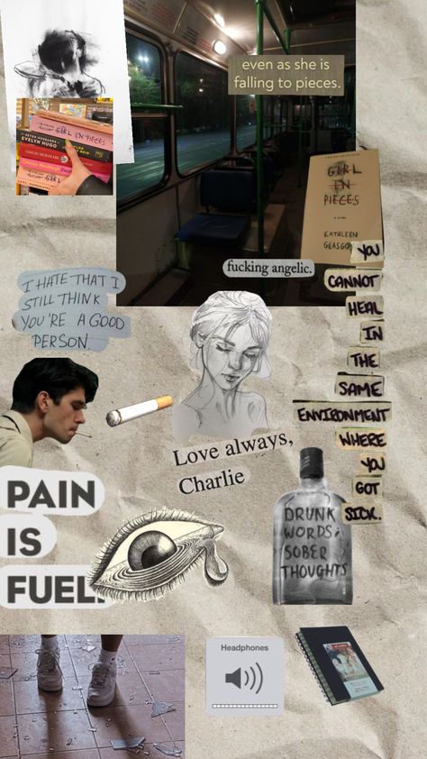 #girlinpieces #charlie #charlotte #rileywest Charlie + Core + Aesthetic, Charlie Davis Girl In Pieces Fanart, Charlotte Core Aesthetic, Shiloh Core, Charlie Core, Charlotte Core, Pieces Aesthetic, Book Vibe, Girl In Pieces