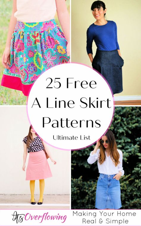 25 Best A Line Skirt Patterns [Free PDF Includes] Aline Skirt Pattern, A Line Skirt Pattern Free, Womens Skirt Pattern, Patterns Skirt, A Line Skirt Pattern, Wrap Skirt Pattern, Skirt Pattern Free, Sewing Patterns Free Women, Diy Costumes Women