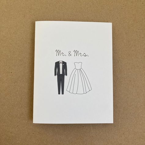 Wedding Card Crafts Mr & Mrs Wedding Cards Handmade, Wedding Card Handmade Ideas, Wedding Cards Painted, Wedding Diy Cards, Wedding Congratulations Card Diy, Wedding Gift Card Design, Wedding Card Painting, Wedding Card Homemade, Wedding Shower Cards Handmade Diy