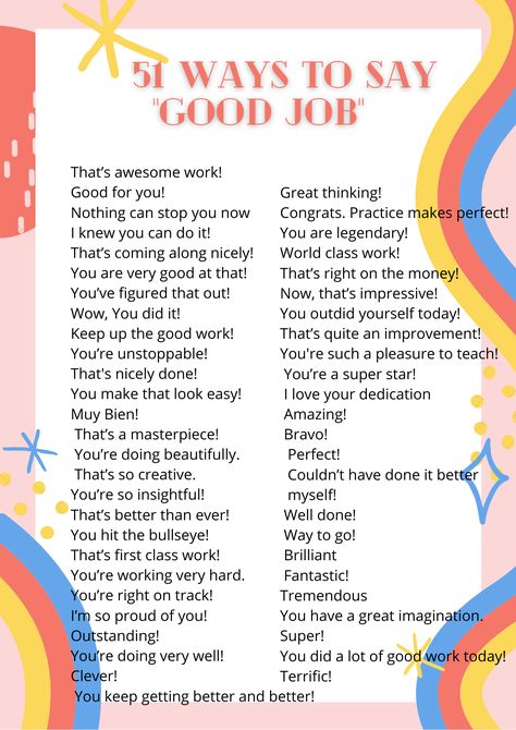 How To Say Good Job In Different Ways, Different Ways To Say Good Job, What To Say Instead Of Good Job, Other Ways To Say Good Job, Other Ways To Say Congratulations, How To Praise Someone, Professional Ways To Say Things, Ways To Say Good Job, Speaking Confidently