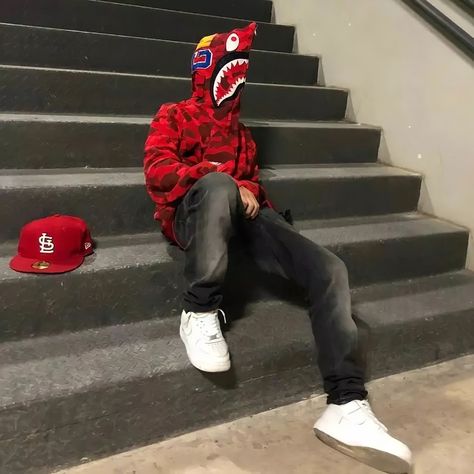 Bape Shark Hoodie Outfit, Bape Hoodie Outfit, Bape Hoodie Men, Jordan 4 Outfit Men, Bape Shark Hoodie, Jackets Hoodie, My Love Photo, Bape Outfits, Bape Shark