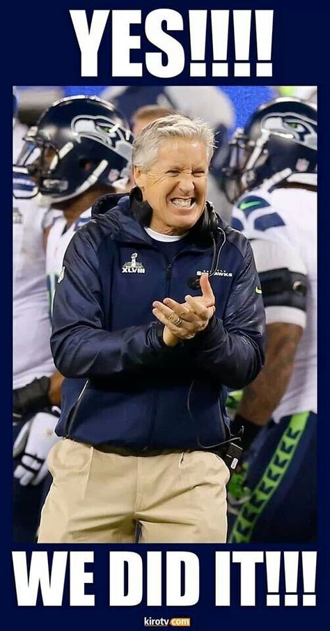 Seahawks Memes, Boom Town, Seahawks Super Bowl, Nfl Seahawks, Pete Carroll, Seattle Seahawks Football, Superbowl Champions, Seattle Sports, Seahawks Fans