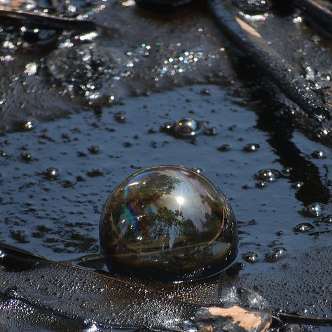 Tar Pit Bubble by nickburlett, via Flickr  This picture is perfect for an article on spiritual tar pits! The Croods Aesthetic, Orca Painting, Tar Pit, La Brea Tar Pits, The Downward Spiral, Color Harmonies, Star Wars Fanfiction, The Croods, Rigor Mortis