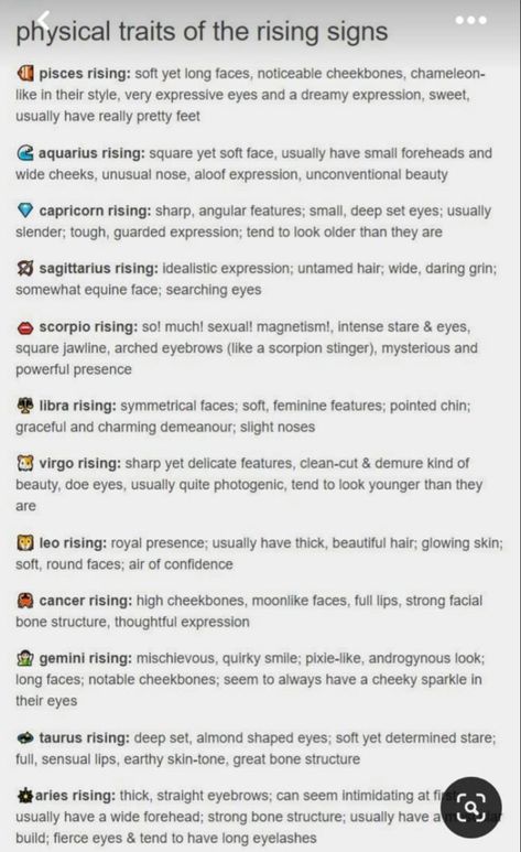 Rising Signs Appearance, Capricorn Rising Appearance, Taurus Rising Appearance, Aquarius Rising Appearance, Pisces Rising Appearance, Rising Sign Appearance, Astro Observations, Cap Rising, Venus Leo