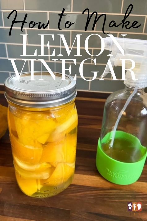 Homemade lemon vinegar for cleaning uses up those lemon peels and create a non-toxic cleaner for your home! Only 2 ingredients! Vinegar For Cleaning, Vinegar Cleaning Spray, Benefits Of Lemon Water, Lemon Water Before Bed, Lemon Cleaning, Lemon Peels, Lemon Vinegar, Vinegar Cleaner, Lemon Juice Benefits