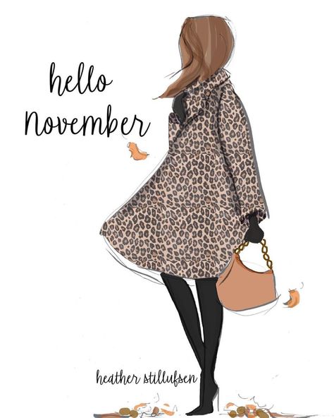 Hello 🍂 November...it’s time to count up all of the things we are grateful for and falling leaves and family gatherings...enjoy beautiful November. #heatherstillufsen #november #illustration #autumn Hallo November, Heather Rosehill, Heather Stillufsen Quotes, November Wallpaper, Heather Stillufsen, Hello November, Rose Hill, Hello December, Hello Weekend