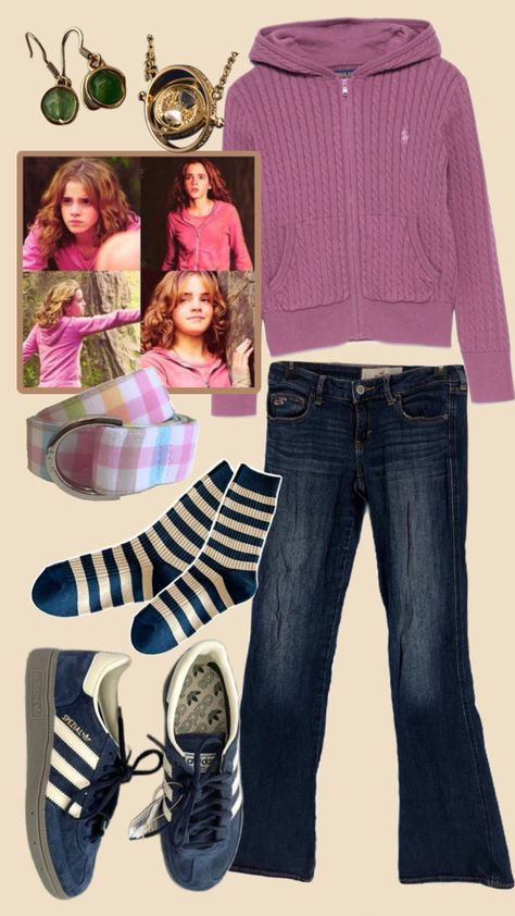 outfit inspired by hermione in prisoner of azkaban! it was hard to find a good reference pic but her sneakers reminded me of these adidas spezial ones Hermione Granger Halloween Costume, Hermione Granger Halloween, Hermione Granger Style, Hermione Granger Outfits, Warm Halloween Costumes, Prisoner Of Azkaban, Outfit Inspired, Adidas Spezial, Movies Outfit