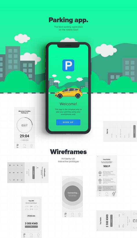 Parking App Design, App Poster Design, App Poster, App Ads, Parking App, Ux Design Mobile, Ui Design Mobile, Ux App Design, App Interface Design