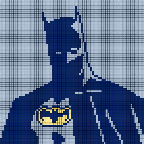 Bat Grid Pattern, Batman Crochet Blanket Pattern Free, Bat Alpha Pattern, Batman Alpha Pattern, Crochet Batman Blanket, Crochet Batman, Colorwork Knitting Patterns, Pixel Grid, Alpha Bracelet