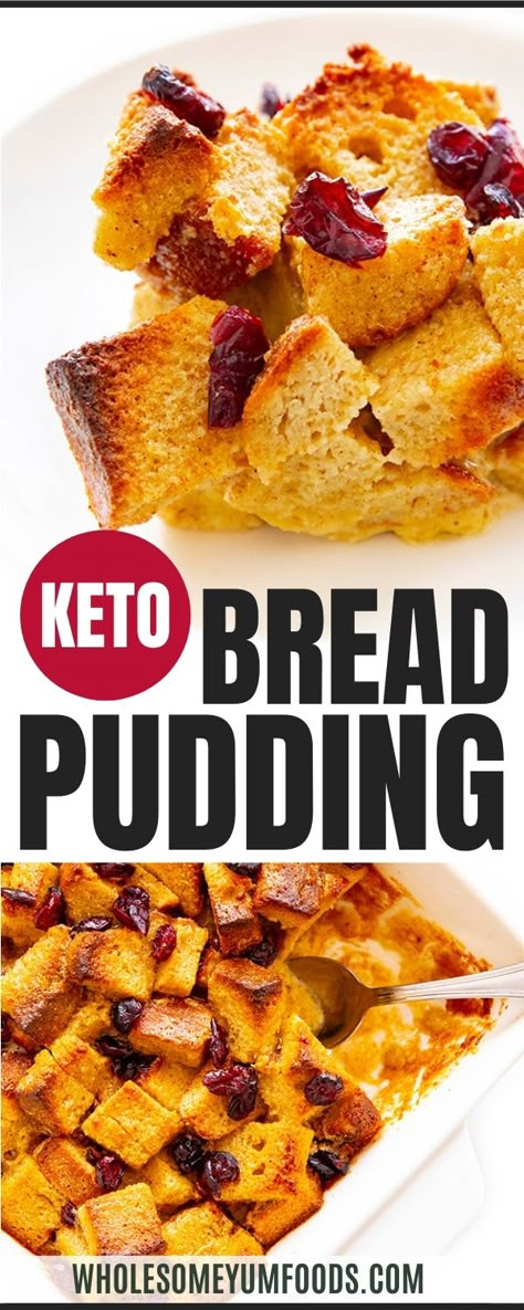 Low Carb Bread Pudding, Keto Bread Pudding, Sugar Free Bread, Thm Sweets, Keto Pudding, Bread Pudding Easy, Keto Friendly Bread, Pumpkin Bread Pudding, Desserts Quick