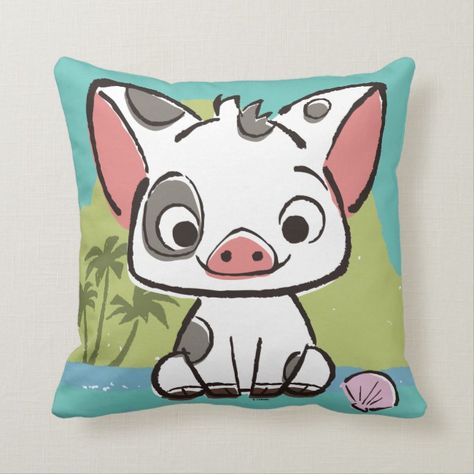 Moana Pua The Pot Bellied Pig Throw Pillow #Ad , #sponsored, #Bellied, #Pig, #Throw, #Pot, #Shop Oceania Disney, Moana Bedroom, Moana Drawing, Pig Nails, Pot Bellied Pig, Moana Pua, Demi God, Pot Belly Pigs, Moana Party