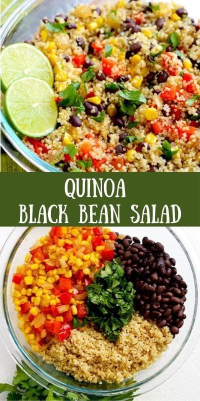 Corn Quinoa Salad, Black Bean Quinoa Salad, Bean Quinoa Salad, Corn Quinoa, Salad Quinoa, Black Bean Quinoa, Resep Salad, Black Bean Salad, Macaroni Salad