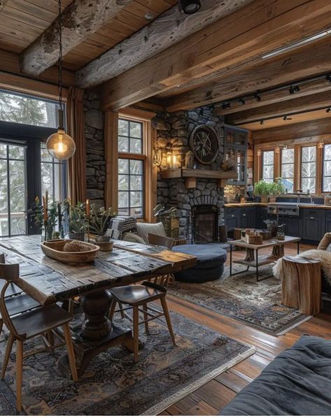 Cozy Log Cabin Interior, Log Cabin Aesthetic, Old Cabin Interior, Rh Dorm, Log Cabin Living, Log Cabin Interior, Cabin Living Room, Cabin Aesthetic, Cabin Inspiration