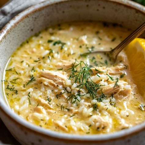 Mediterranean Lemon Chicken Soup: A Creamy, Comforting Bowl of Sunshine Creamy Chicken Lemon Orzo Soup, Lemon Garlic Soup, Lemon Chicken Soup With Rice, Lemony Chicken Soup, Chicken Almond Soup, Mediterranean Lemon Chicken Soup, Lemon Dill Chicken Soup, Lemony Soup, Creamy Lemon Chicken Orzo Soup