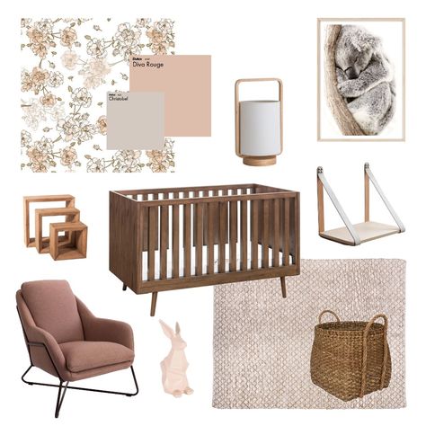 Nursery Ideas Dusty Rose, Rose Wallpaper Nursery, Dusty Rose Curtains Nursery, Dusty Rose And Gray Nursery, Dusty Rose Nursery Decor, Dusty Mauve Nursery, Mauve Baby Girl Nursery, Nursery Dusty Rose, Dusty Rose Nursery Girl