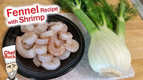 What’s fancier than a fennel recipe? Shrimp with fennel! Fennel sounds fancy, but it’s a super e Cooking Fennel, Recipe With Shrimp, Fennel Recipe, Fennel Recipes, Recipe Shrimp, Eat Fresh, Easy Vegetable, Cooking Seafood, Shrimp Dishes