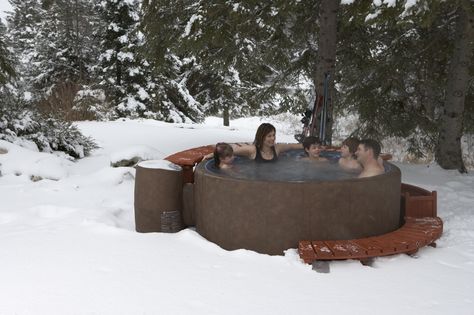 Winter time in the Softub... Hot Tub Surround Ideas, Tub Surround Ideas, Hot Tub Surround, Portable Hot Tub, Portable Spa, Home Design Diy, Jacuzzi Outdoor, Tub Surround, Outdoor Spa