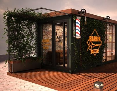 Next Container // Barber Shop Container Hair Salon, Container Salon Ideas, Barber Shop Ideas, Barbershop Design Interior, Mobile Barber, Best Barber Shop, Barber Shop Interior, Barber Haircuts, Hair Salon Interior