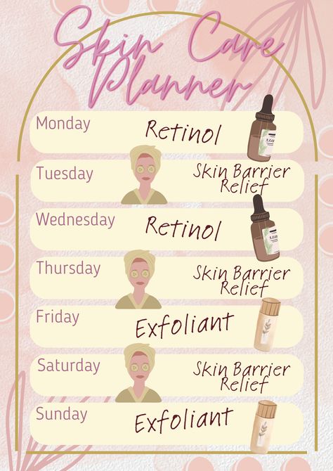 Skin Care Template, Skin Care Planner, Saturday Skin, Kissy Face, Routine Chart, Routine Planner, Planner Templates, Best Moisturizer, Skin Routine