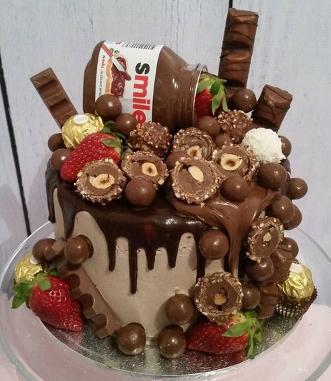 See this Instagram photo by @sugarlicious_cakes_sydney • 2 likes Nutella Birthday Cake, Chocolate Explosion Cake, Chocolate Cake Designs, Nutella Cake, Order Cake, Birthday Cake Chocolate, Creative Birthday Cakes, Easy Baking Recipes Desserts, Instagram Image